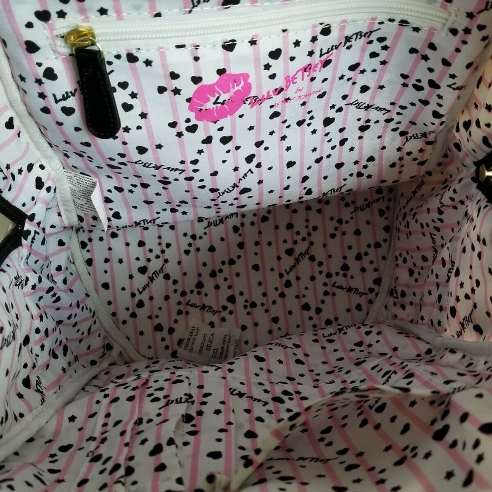 Betsey Johnson Backpack Cats Pink White Black - Picture 3 of 8
